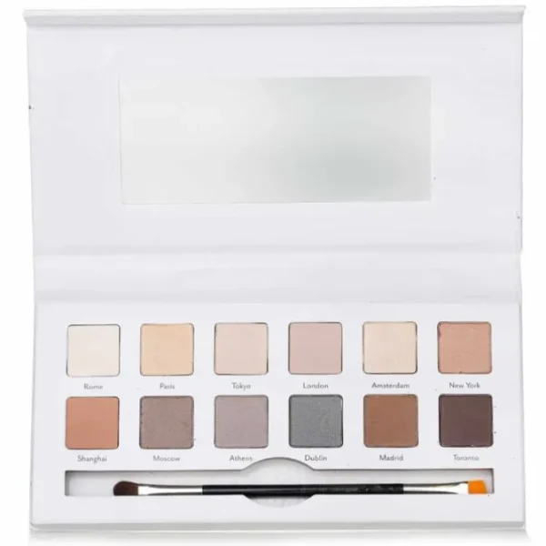 Around the World Eye Shadow Palette (12x Eye Shadow, 1x Shadow Brush)