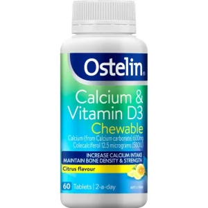 [Authorized Sales Agent] Ostelin Calcium & Vitamin D Chewable - 60 Tablets