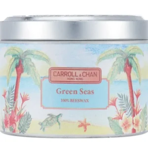 100% Beeswax Tin Candle - Green Seas