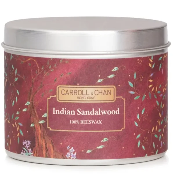 100% Beeswax Tin Candle - Indian Sandalwood