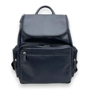 Bernard Business Leather RFID Entrepreneur Backpack(navy)