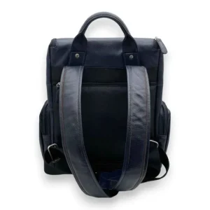 Bernard Business Leather RFID Entrepreneur Backpack(navy)