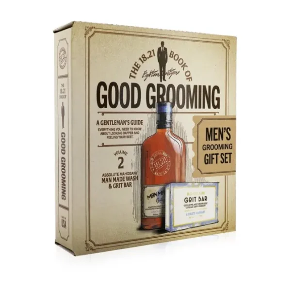 Book of Good Grooming Gift Set Volume 2: Absolute Mahogany (Wash 532ml + Grit Bar 198g )