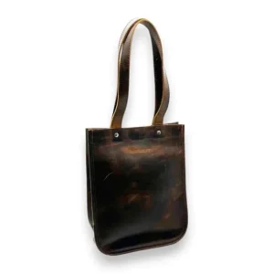 Cain Distressed Leather Business Casual Tote Bag(Coffee)