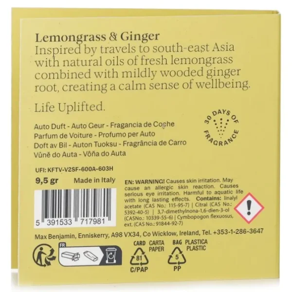 Car Fragrance Refill - Lemongrass & Ginger