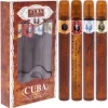 Cuba by Cuba for Men - 4 Pc Gift Set 1.17oz Cuba Gold, 1.17oz Cuba Blue, 1.17oz Cuba Red, 1.17oz Cuba Orange