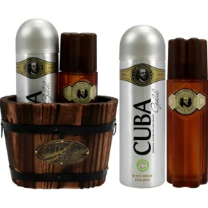 Cuba Gold by Cuba for Men - 2 Pc Gift Set 3.4oz After Shave, 6.7oz Body Spray