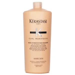 Curl Manifesto Bain Hydratation Douceur Shampoo Gentle Creamy Shampoo - For Curly, Very Curly & Coily Hair (Salon Size)