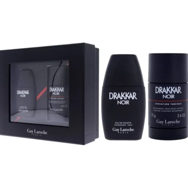 Drakkar Noir by Guy Laroche for Men - 2 Pc Gift Set 1oz EDT Spray, 2.6oz Deodorant Stick