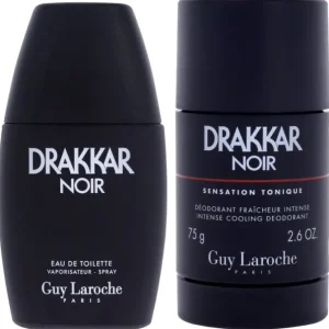 Drakkar Noir by Guy Laroche for Men - 2 Pc Gift Set 1oz EDT Spray, 2.6oz Deodorant Stick