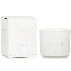 Essentials Aromatherapy Natural Wax Candle Glass - Joy (Australian White Flannel Flower)