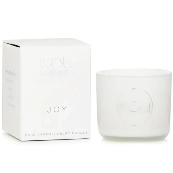 Essentials Aromatherapy Natural Wax Candle Glass - Joy (Australian White Flannel Flower)