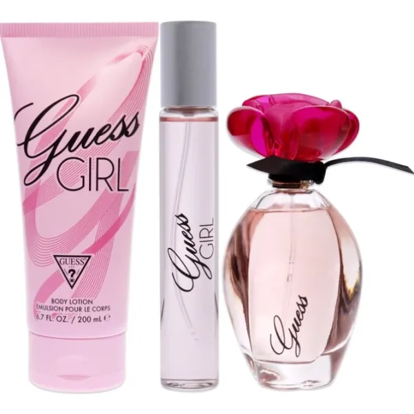 Guess Girl by Guess for Women - 3 Pc Gift Set 3.4oz EDT Spray, 0.5oz EDT Spray, 6.7oz Body Lotion