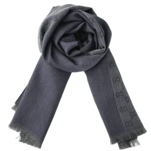 HALF GG LOGO WOOL SCARF 344994