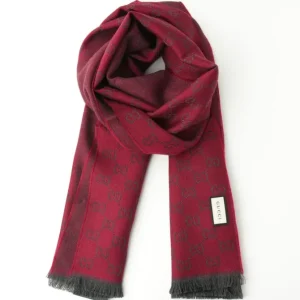 HALF GG LOGO WOOL SCARF 344994