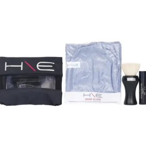 HE Minerals Kit: Lip Balm SPF 15 + Facial Brush + Wash Glove + Bag