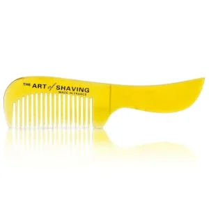 Horn Mustache Comb - Black Suedine