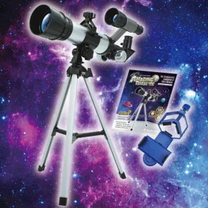 Kidrise Astronomy Science STEAM Children 60x Refraction Astronomy Stargazing Telescope: Amazing Telescope (with mobile phone holder, stargazing guide book)