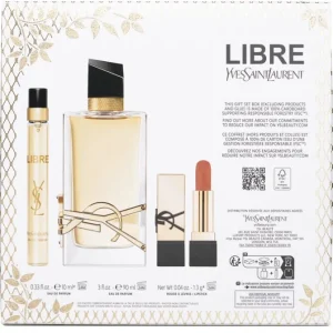 Libre Eau De Parfum Deluxe Gift Set: Libre Eau De Parfum Spray 90ml + Libre Eau De Parfum Spray 10ml + Lipstick 1.3g