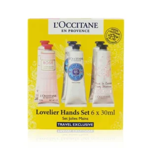 Lovelier Hands Set: 2xRose Hand Cream 30ml+2x Shea Butter Hand Cream 3ml+2x Cherry Blossom Hand Cream 30ml