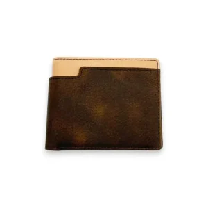 MADDOX Bi-Fold Wallet With Exterior Pocket(Brown)