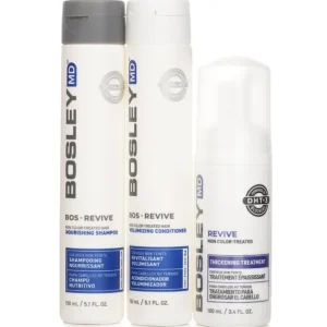 MD BosRevive Volumizing Non Color Treated Kit: Nourishing Shampoo 5.1oz+ Volumizing Conditioner 5.1oz+ Treatment 3.4oz