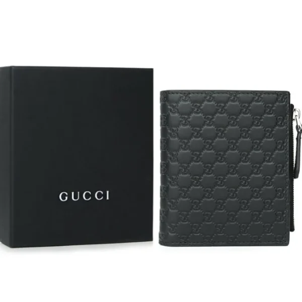 Micro GG Guccissima Leather Small Bifold Wallet 544475