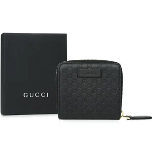 Micro GG Guccissima Leather Small Bifold Wallet 449395