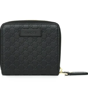 Micro GG Guccissima Leather Small Bifold Wallet 449395