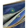 NOELLE Business Cowhide Leather Double Zip Bag(blue)