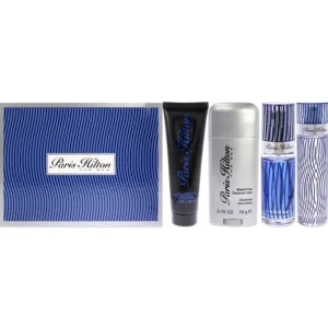 Paris Hilton by Paris Hilton for Men - 4 Pc Gift Set 3.4oz EDT Spray, 3oz Hair and Body Wash, 2.75oz Alcohol Free Deodorant Stick, 0.34oz EDT Spray