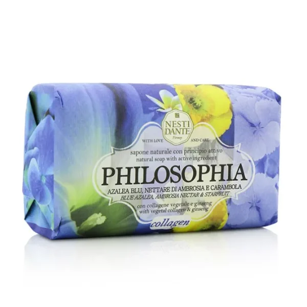 Philosophia Natural Soap - Collagen - Blue Azalea, Ambrosia Nectar & Starfruit With Vegetal Collagen & Ginseng