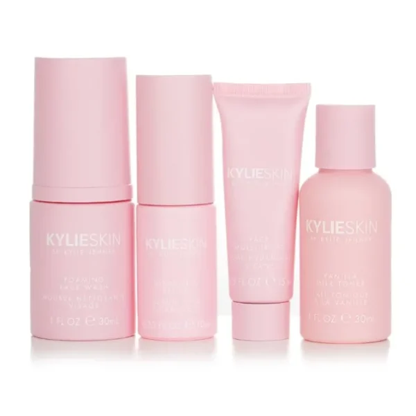 4-Piece Mini Set: Foaming Face Wash 30ml + Face Moisturizer 15ml + Vitamin C Serum 10ml + Vanilla Milk Toner 30ml