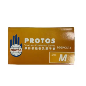 Protos - Latex Examination Gloves -white (M)