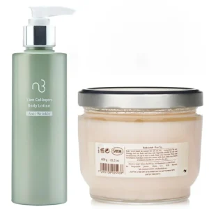 Sabon Body Scrub - Rose Tea X Natural Beauty Yam Collagen Body Lotion