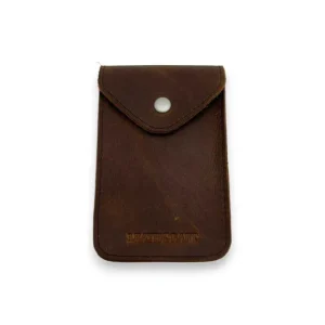 SETH Distressed Leather Business & Travel Pouch(Coffee)