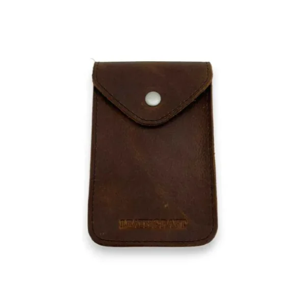 SETH Distressed Leather Business & Travel Pouch(Coffee)