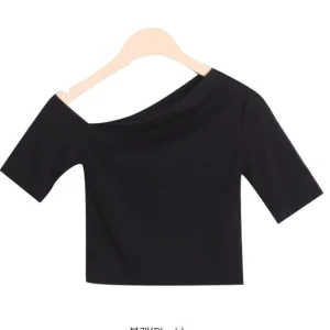 Slim Fit One Shoulder Crop Top