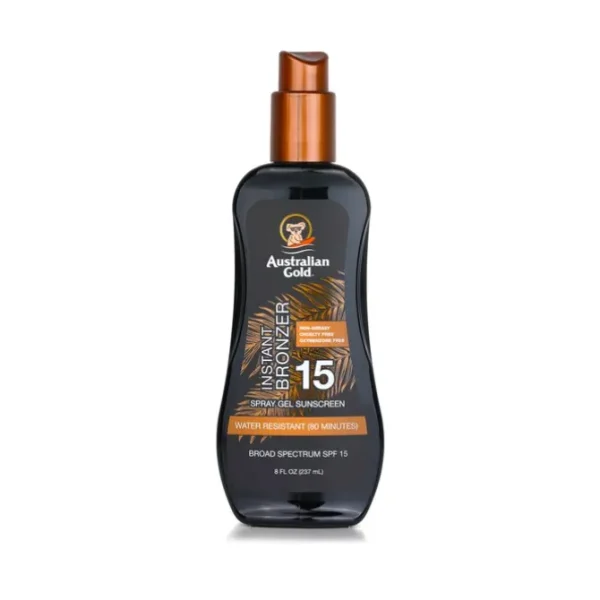 Spray Gel Sunscreen SPF 15 with Instant Bronzer