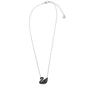 Swarovski Iconic Swan pendant Swan 5347329 - Medium, Black, Rhodium plated