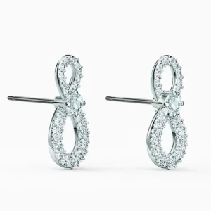 Swarovski Infinity drop earrings 5518880 - Infinity, White, Rhodium plated