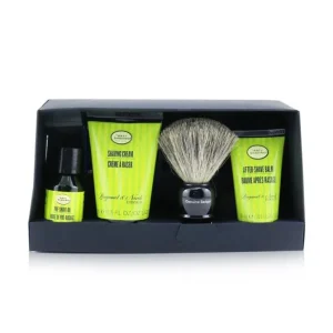 The Four Elements of The Perfect Shave Set with Bag - Bergamot & Neroli : Pre Shave Oil + Shave Crm + A/S Balm + Brush + Razor