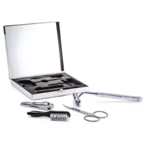 The Well Mannered Groom Kit: Razor + Grooming Scissors + Nail Clipper + Brush + Box