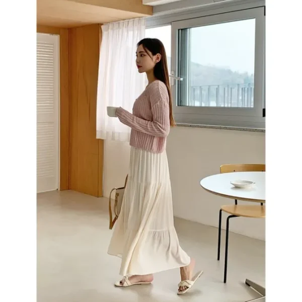 Tiered Flare Long Skirt