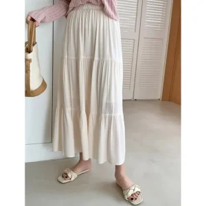 Tiered Flare Long Skirt