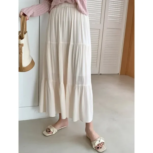 Tiered Flare Long Skirt