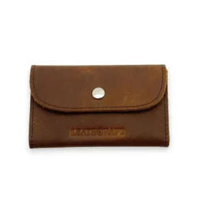 TRIPP Distressed Leather Business Card Case / Coin Pouch(coffee)