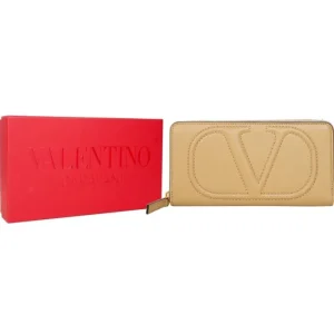 Valentino Zip around contintent wallet - Beige