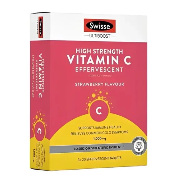 Vitamin C Effervescent Strawberry Flavor - 60 Tablets