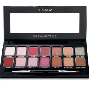 Warm Neutrals Eyeshadow Palette (14x Eyeshadow + 1x Dual Ended Brush)